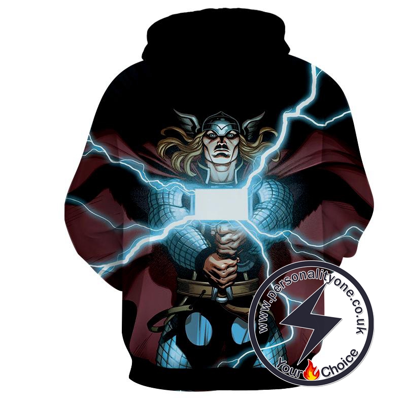 Thunder Thor - Thor 3D - Hoodies